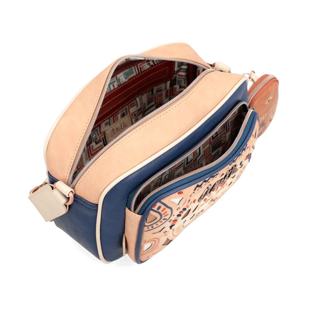 Borsa a tracolla Anekke Tribe blu navy