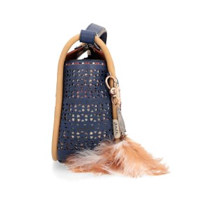 Borsa a tracolla Anekke Tribe stampa blu navy