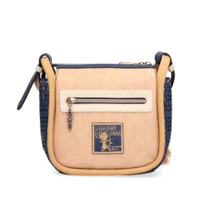 Borsa a tracolla Anekke Tribe stampa blu navy