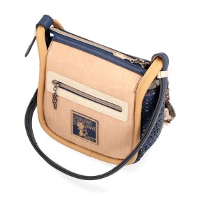 Borsa a tracolla Anekke Tribe stampa blu navy