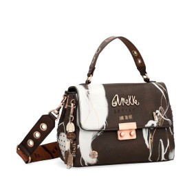 Borsa con patta Anekke Nature Shodō marrone