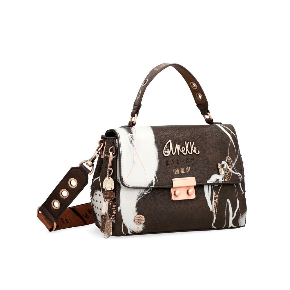 Borsa con patta Anekke Nature Shodō marrone