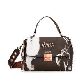 Borsa con patta Anekke Nature Shodō marrone