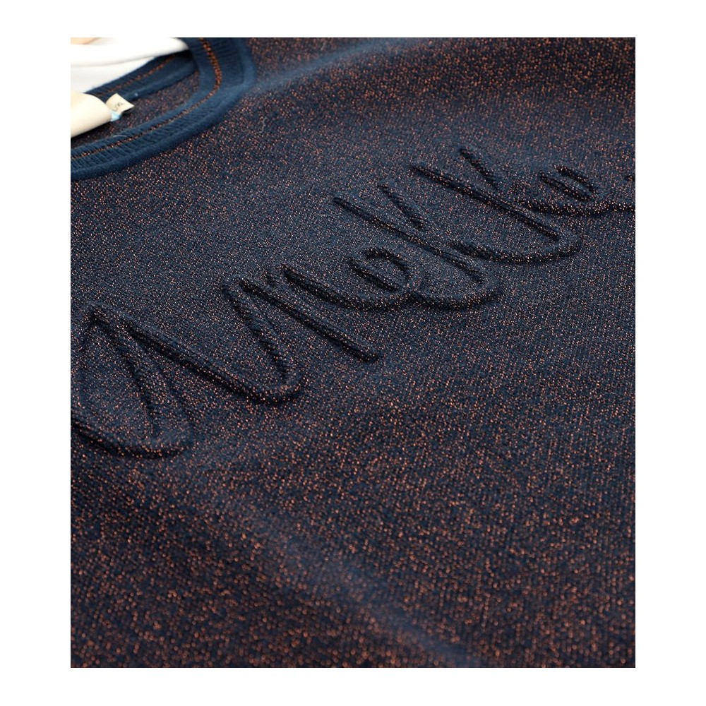 Maglione Anekke Contemporary blu e rame L/XL