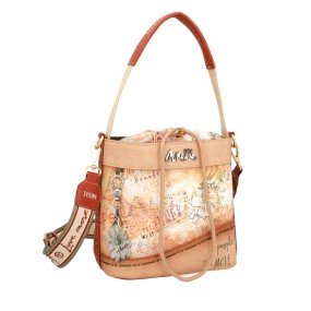 Borsa a tracolla con chiusura in corda Anekke Flowers